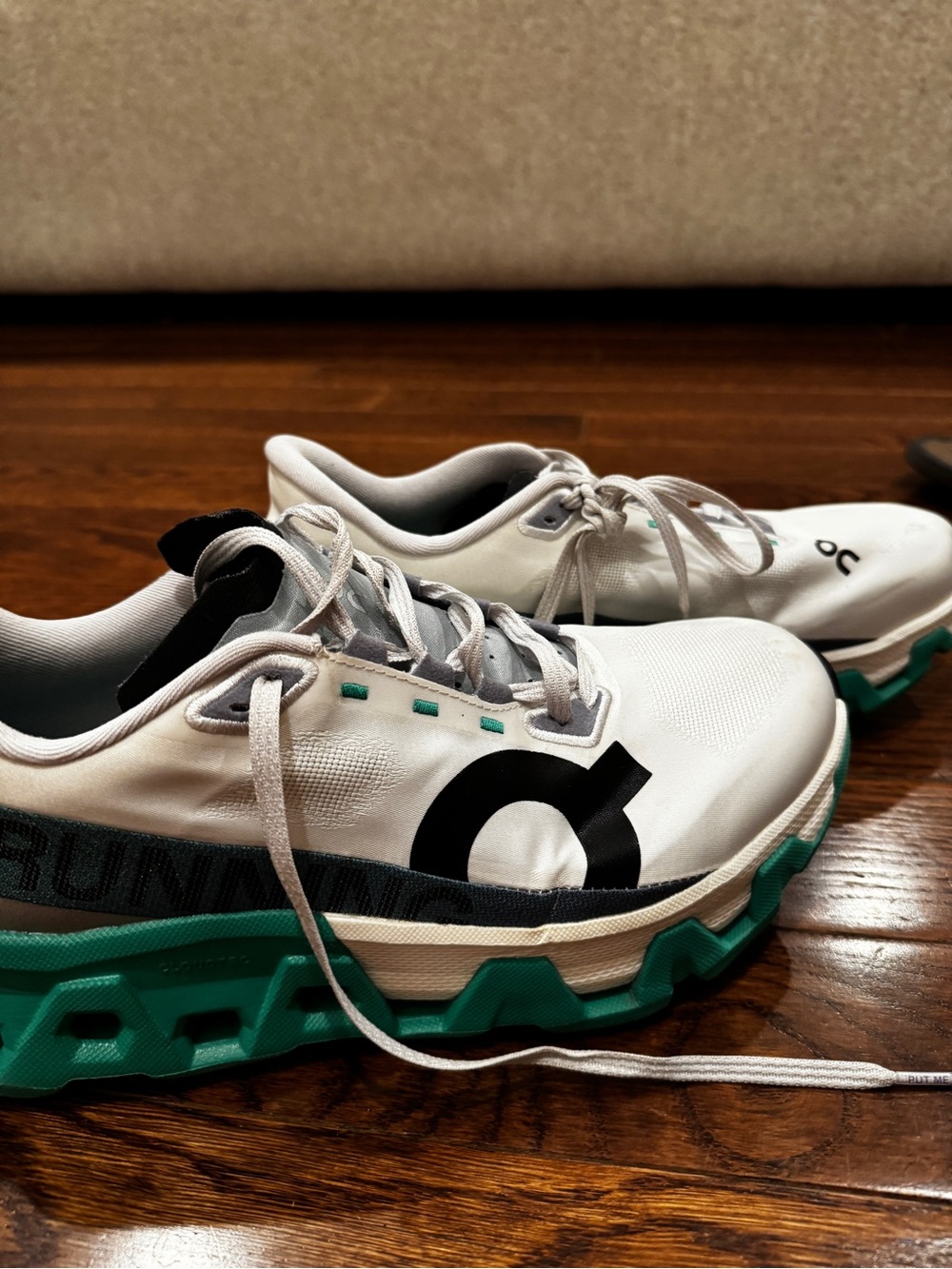 On Running Women's White Black Teal Athletic Shoes